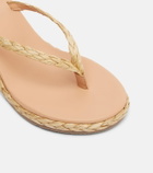 Ancient Greek Sandals Etheria raffia wedge thong sandals