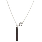 Dries Van Noten Men's Logo Tag Necklace in Silver