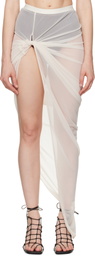 Rick Owens Lilies Off-White Twist Edfu Maxi Skirt
