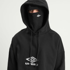 Umbro by Slam Jam Men's OG Logo Mask Hoodie in Washed Black