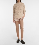 Brunello Cucinelli - Mid-rise cotton-blend slim cropped pants