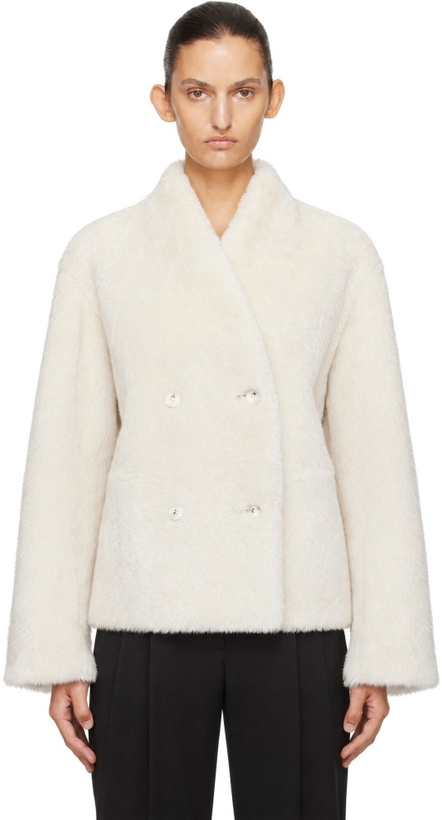 Photo: Loulou de Saison Off-White Reversible Catherine Leather Jacket