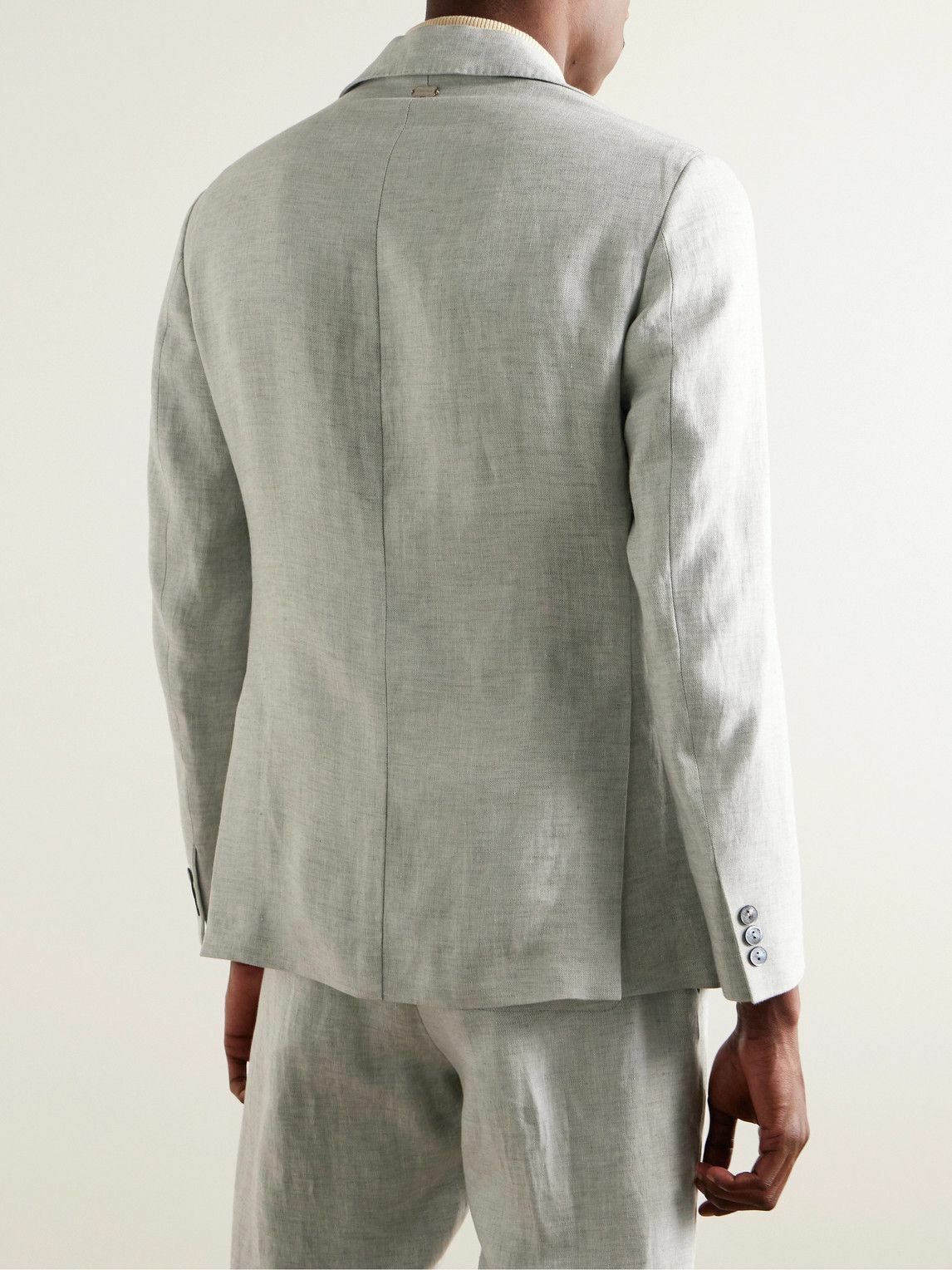 Agnona - Linen-Twill Suit Jacket - Gray