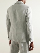 Agnona - Linen-Twill Suit Jacket - Gray