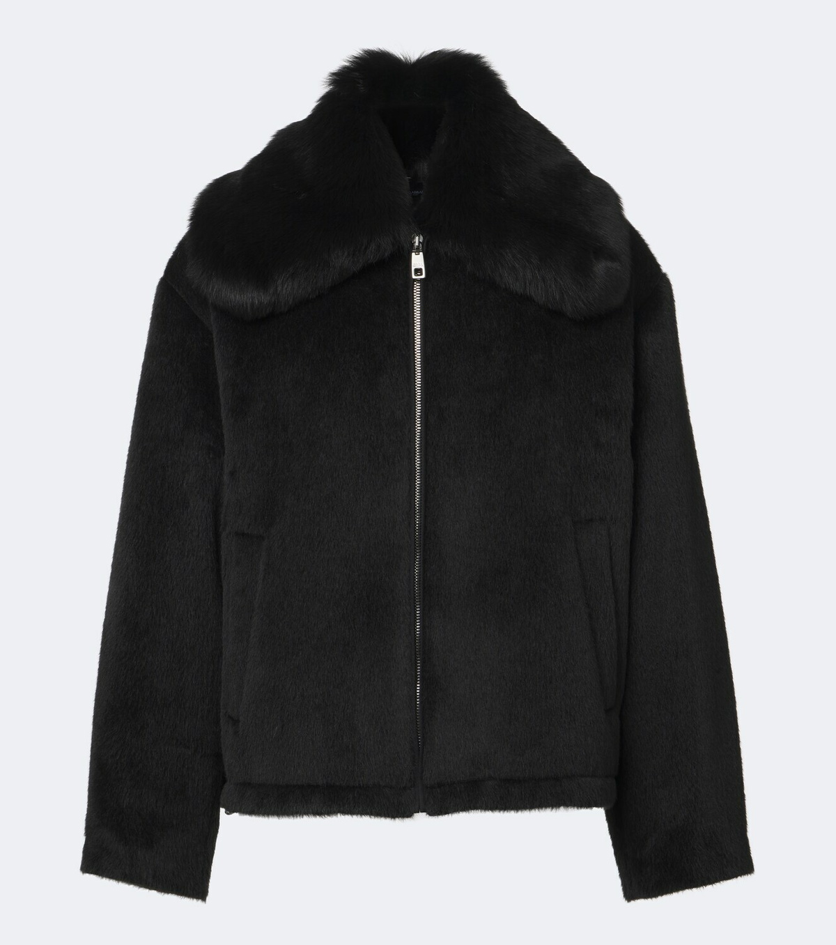 Dolce&Gabbana Shearling-trimmed alpaca and wool jacket