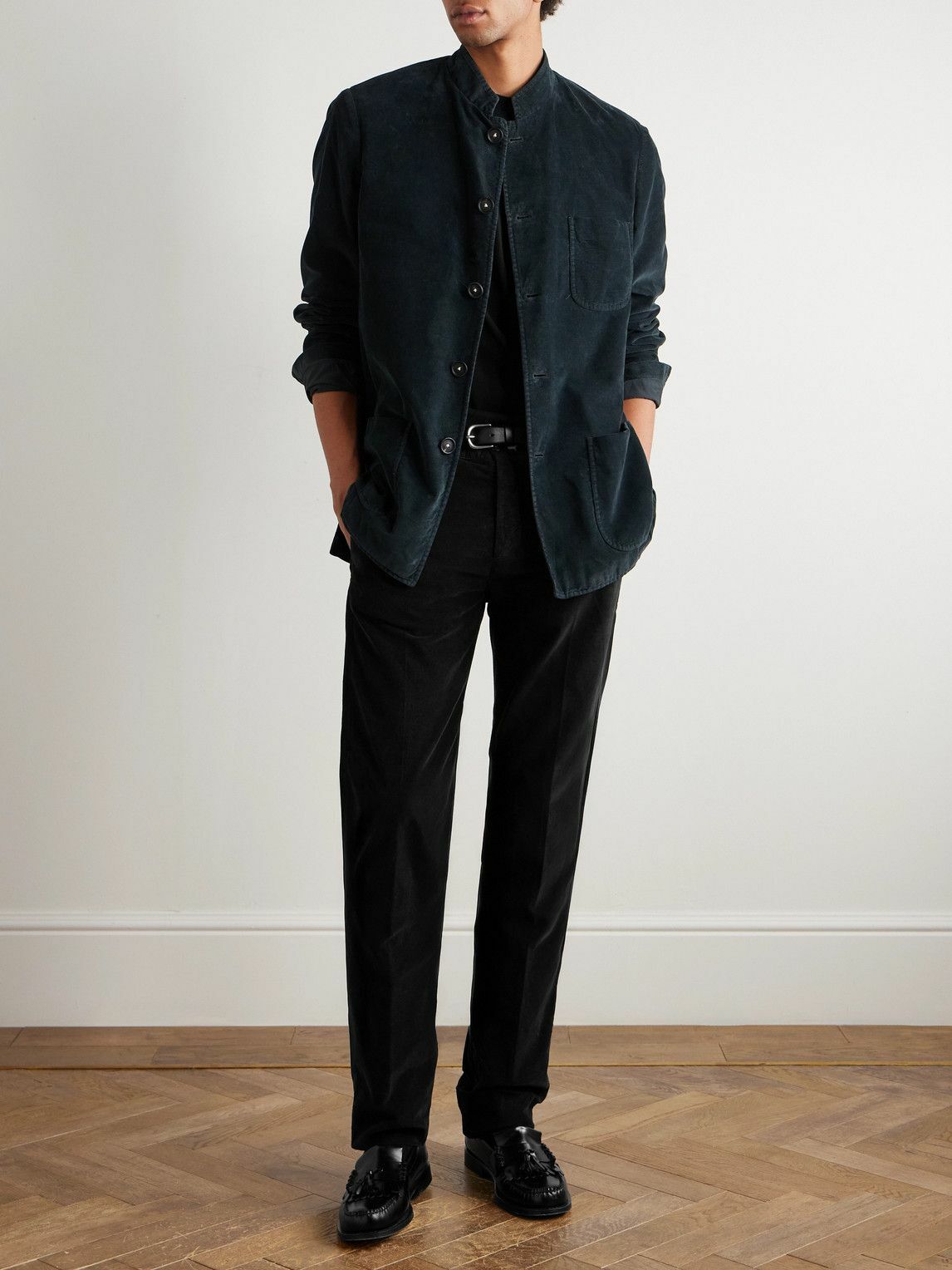 Massimo Alba - Straight-Leg Cotton-Corduroy Trousers - Black