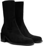 Dries Van Noten Black Suede Boots