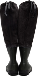 Rier Green & Brown Farmer Rain Boots