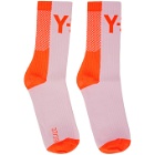 Y-3 Orange Logo Socks