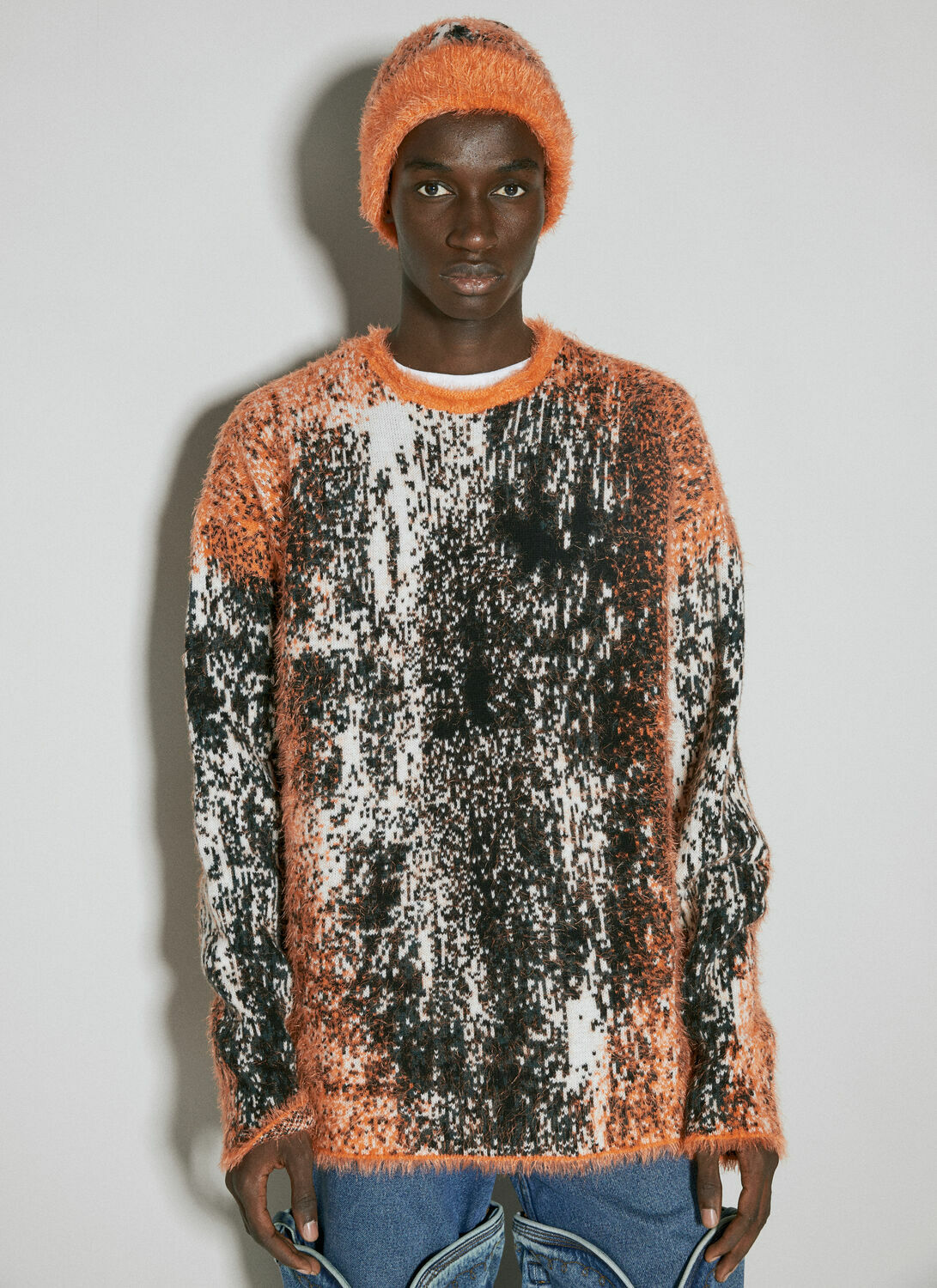 Y/Project Gradient Hairy Knit Beanie Hat