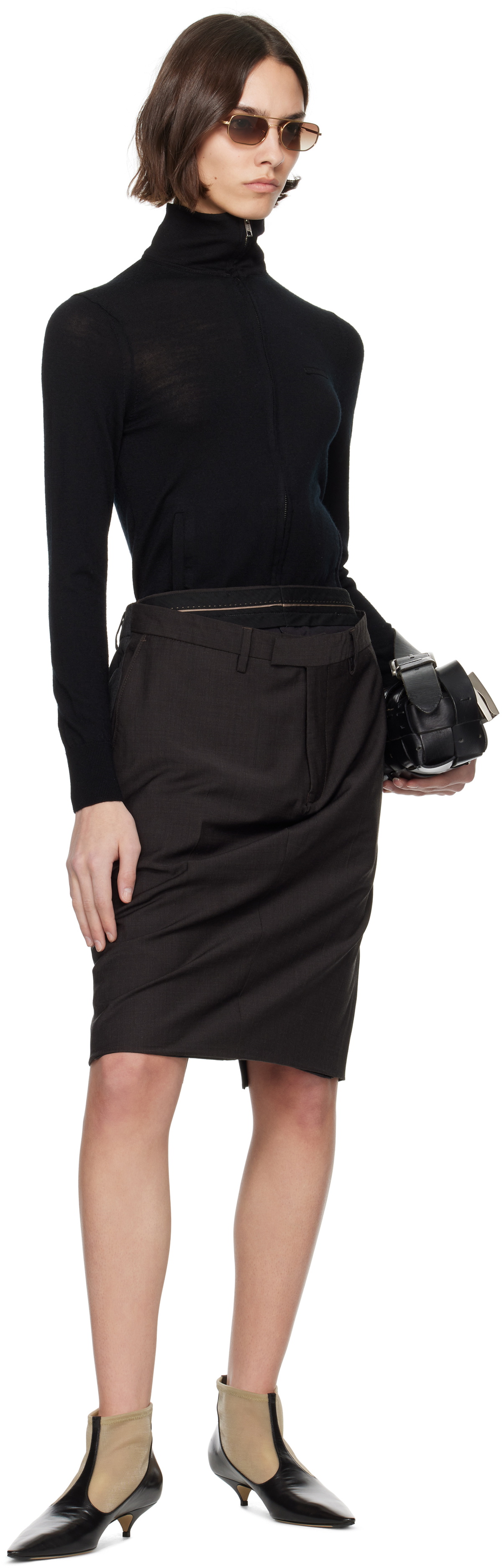 HODAKOVA Double Suit Midi Skirt