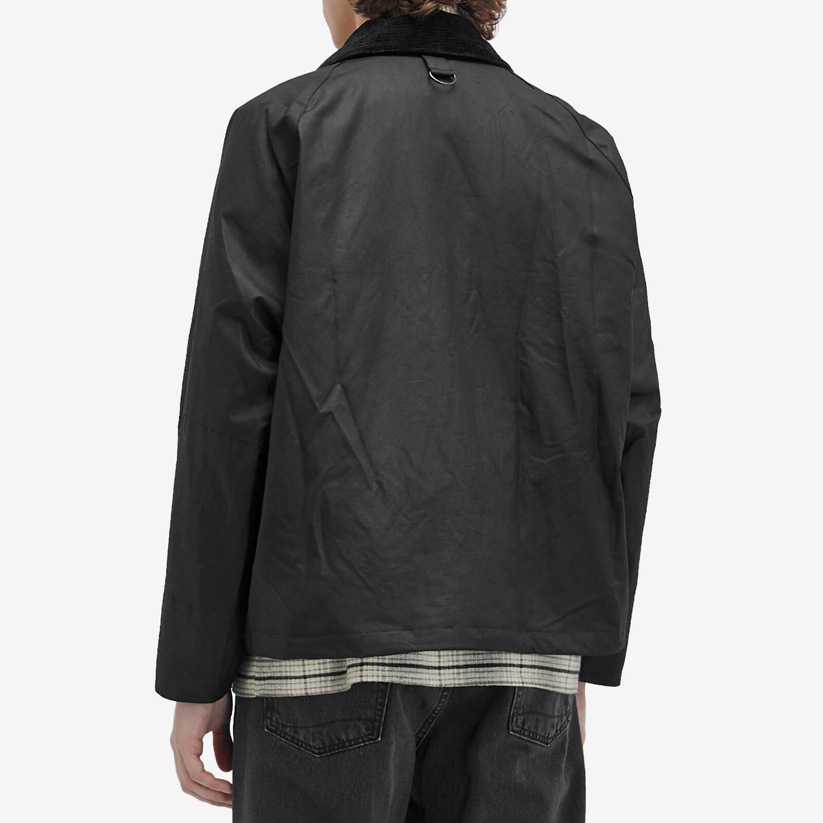 Barbour Men's Heritage + Modified Dryfly Wax Jacket in Black Barbour
