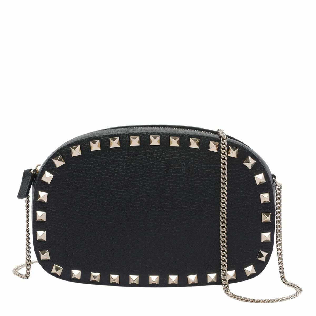 Pochette VALENTINO GARAVANI Rockstud Noire En Cuir - Neuf Avec étiquettes - Italie