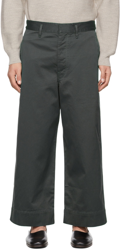 Photo: Lemaire Green Cropped Large Trousers