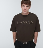 Lanvin - Logo embroidered cotton T-shirt