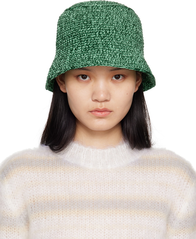 Photo: BY FAR Green Robbie Bucket Hat