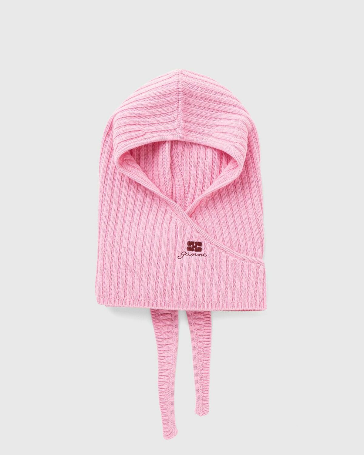 Ganni Future Wool Balaclava pink Women