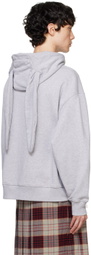 Charles Jeffrey LOVERBOY Gray Patch Rabbit Ears Hoodie