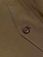FrizmWORKS - Buddy Cropped Cotton-Blend Twill Harrington Jacket - Brown