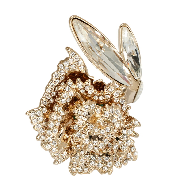 Photo: McQueen Carnation crystal-embellished ring