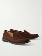 VINNY's - Yardee Suede Penny Loafers - Brown