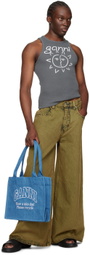 GANNI Gray Sun Tank Top