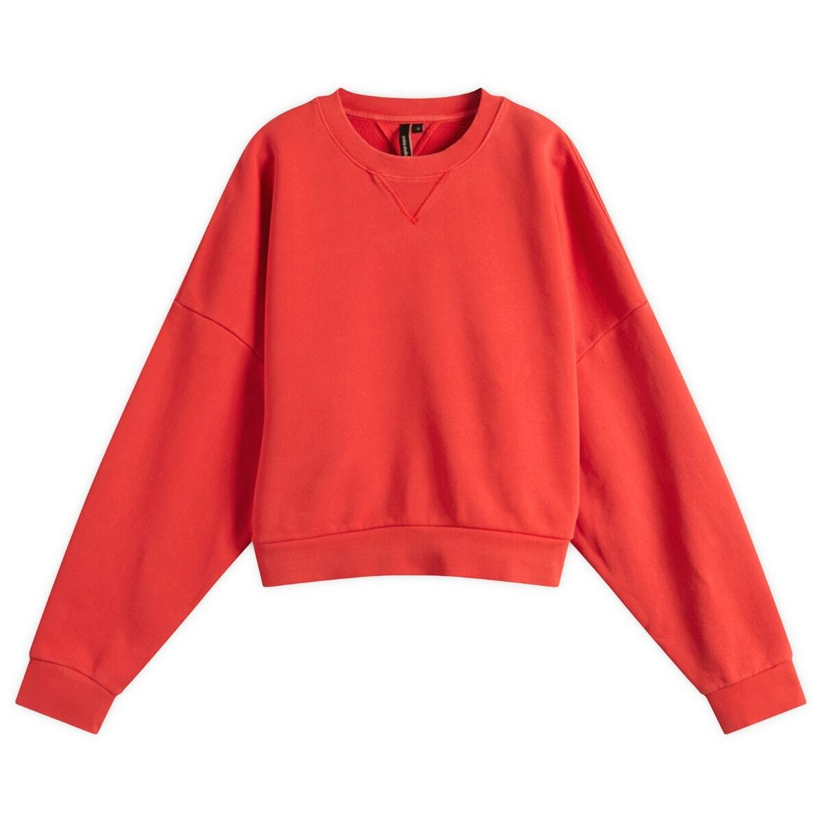 Entire Studios Women's Box Crewneck Sweater in Cherry