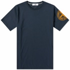 Stone Island Men's Stitches Logo One Sleeve T-Shirt in Navy