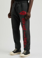 Saint Mxxxxxx Angel of Death Printed Cotton Sweatpants Black