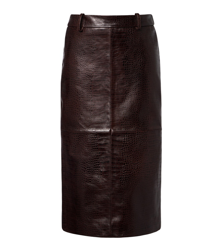 Photo: The Frankie Shop Taney croc-effect leather pencil skirt