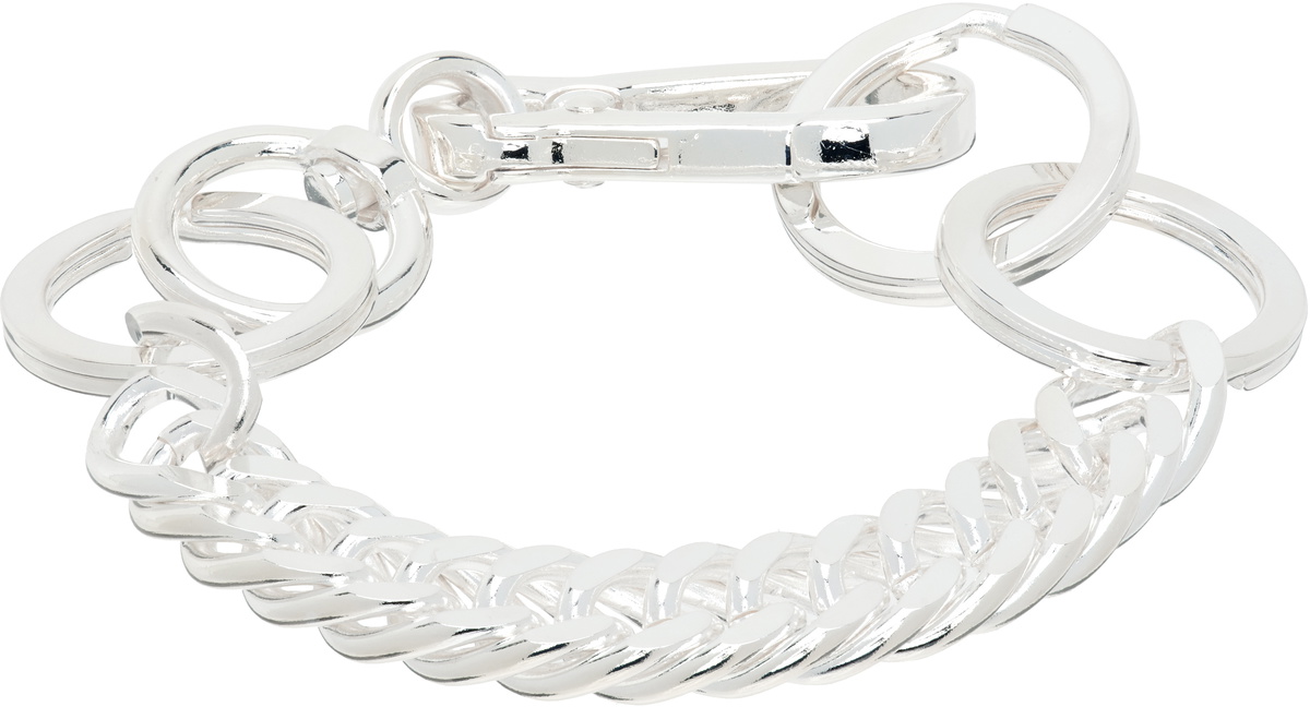 Martine Ali Silver Twin Link Hardware Bracelet