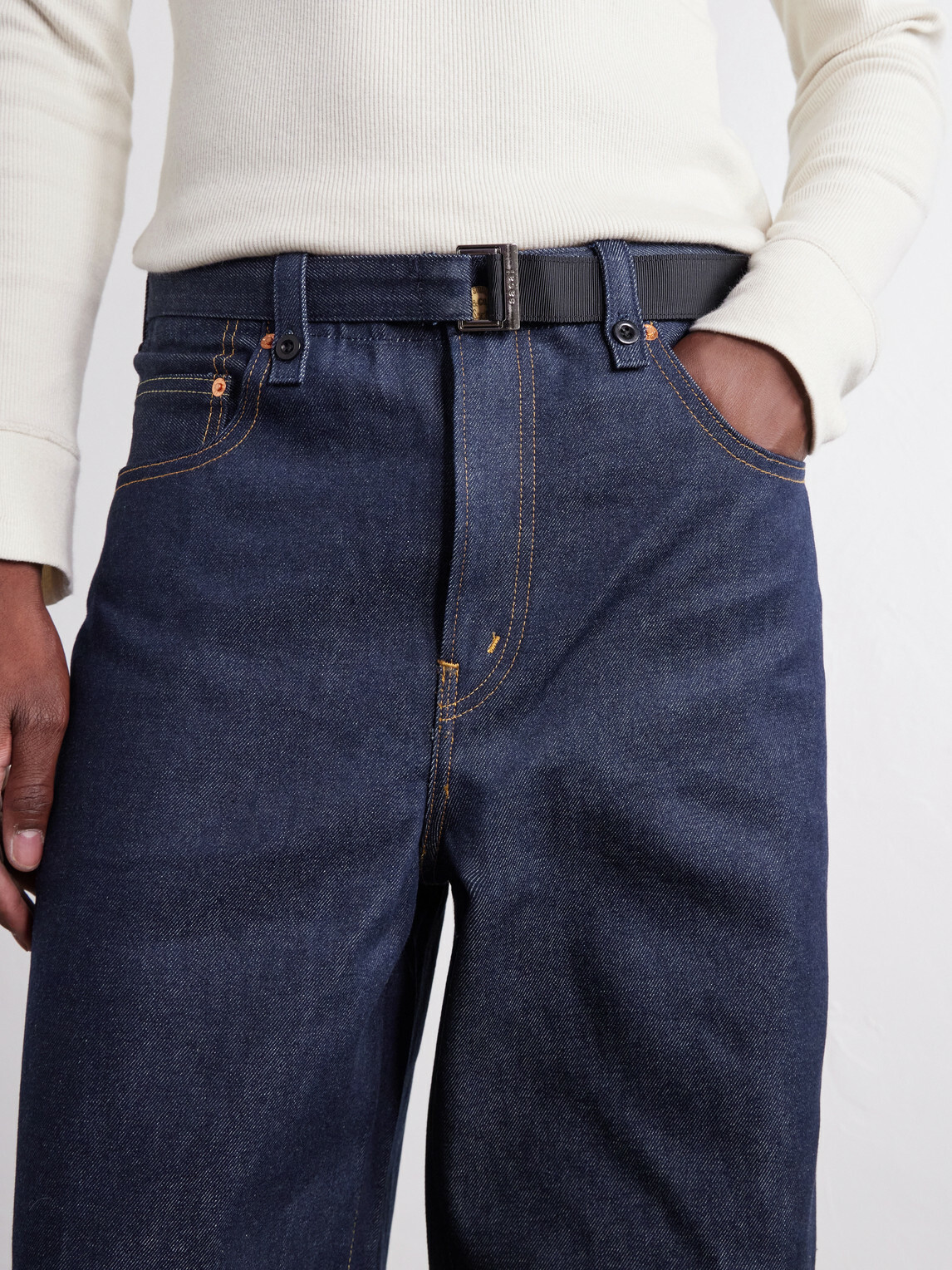 Sacai - Levi's Wide-Leg Belted Jeans - Blue