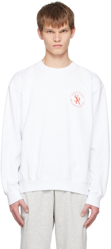 Photo: Sporty & Rich White Printed Sweatshirt