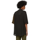 Song for the Mute Black and Brown Oversized Short Sleeve Shirt