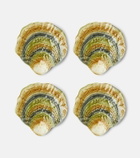 Bordallo Pinheiro Oyster & Scallops set of 4 ceramic charger plates