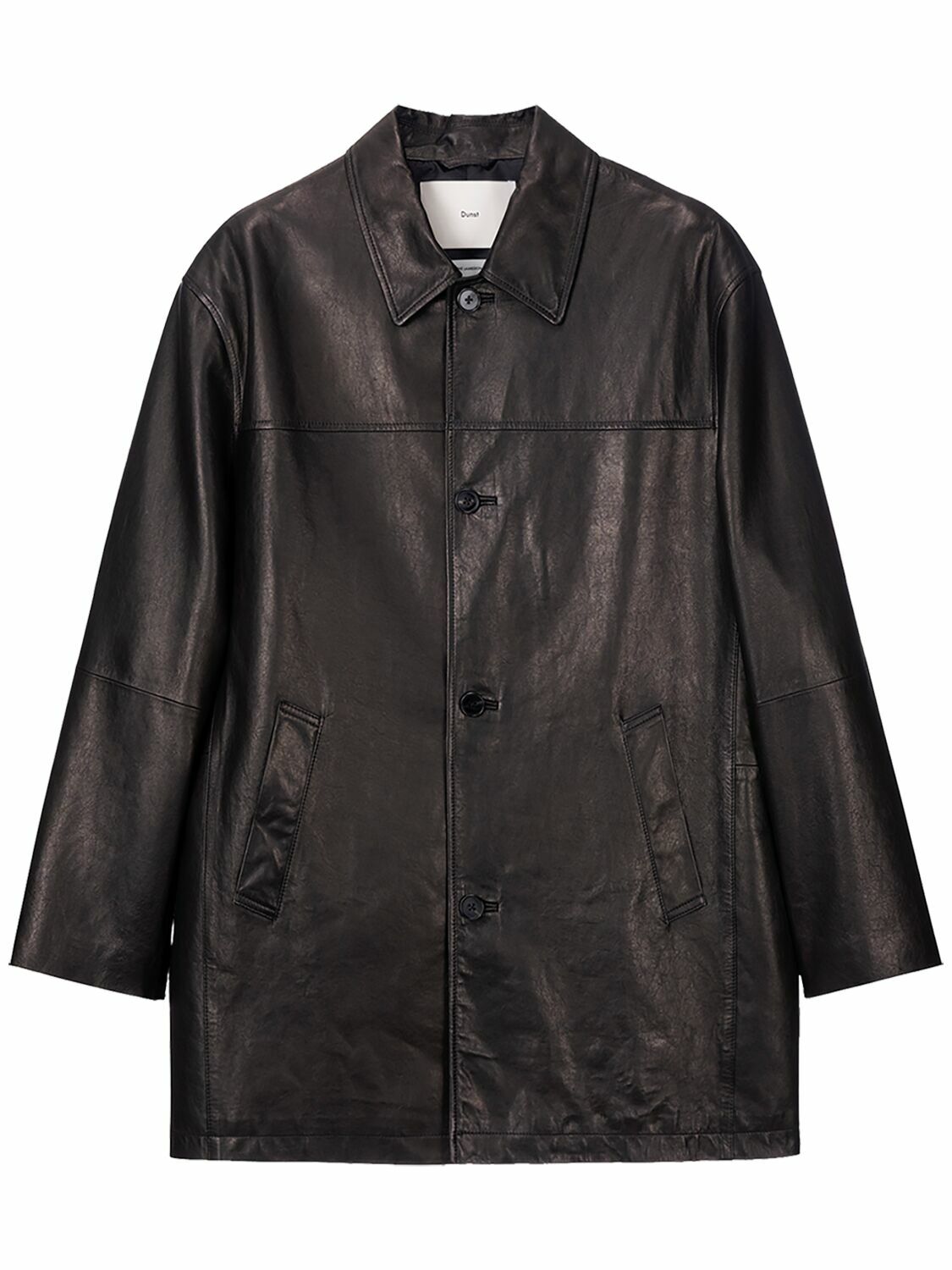DUNST Unisex Buttoned Leather Jacket Dunst