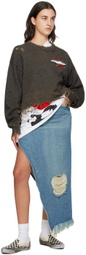 Doublet Gray Broken Heart Sweater
