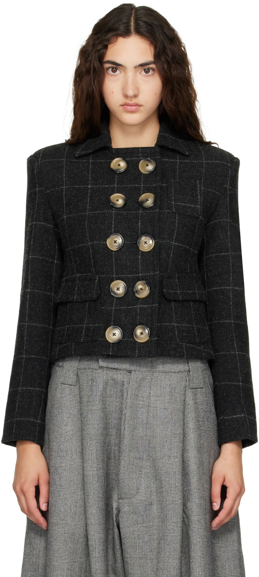 VAQUERA Black Melton Shrunken Blazer