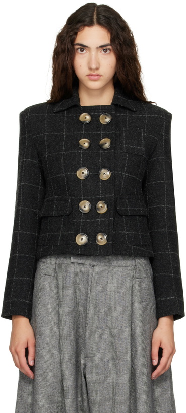 Photo: VAQUERA Black Melton Shrunken Blazer