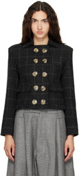 VAQUERA Black Melton Shrunken Blazer