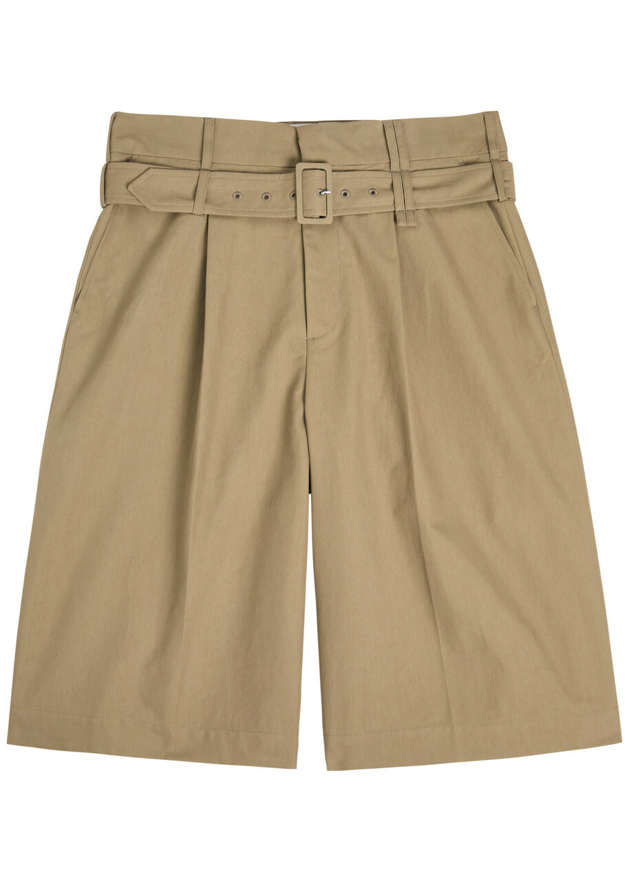 Simone Rocha Belted Cotton-gabardine Shorts