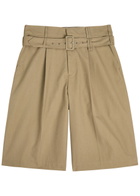 Simone Rocha Belted Cotton-gabardine Shorts