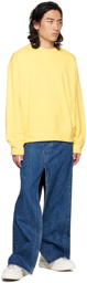 Jil Sander Yellow Embroidered Sweatshirt