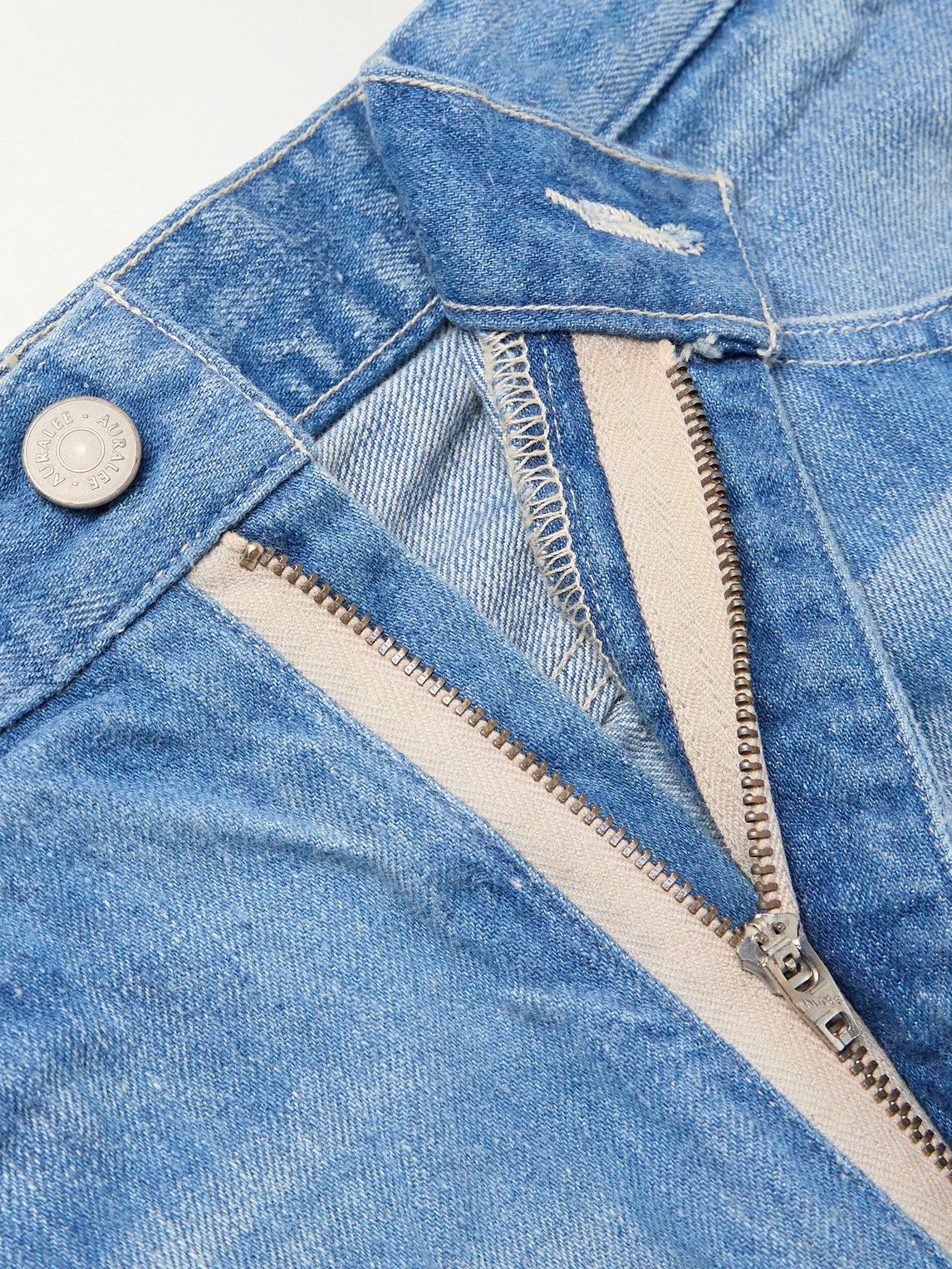 Auralee - Wide-Leg Selvedge Jeans - Blue