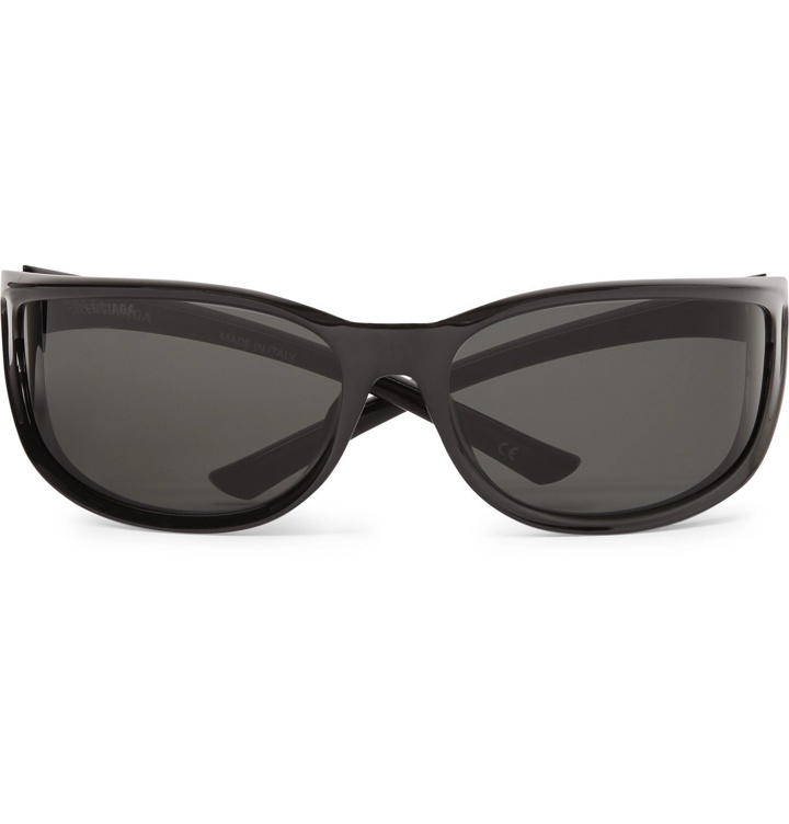 Photo: Balenciaga - Aviator-Style Gunmetal-Tone, Rubber and Acetate Sunglasses - Gray