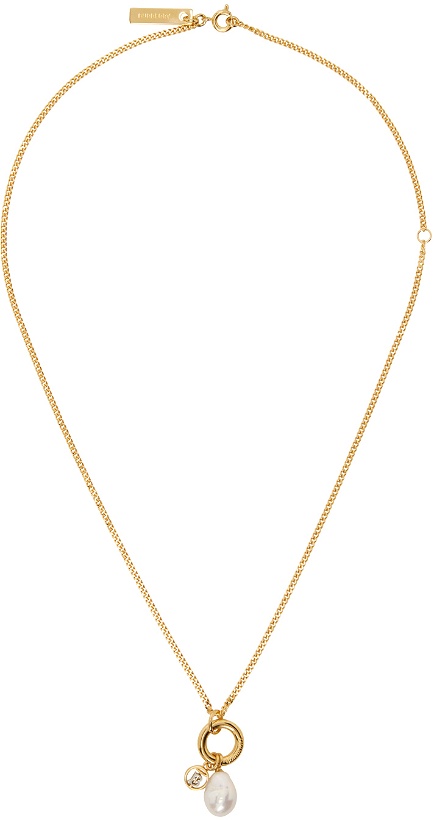 Photo: Burberry Gold Delicate 'TB' Necklace