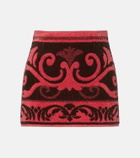Valentino Cotton terry jacquard miniskirt