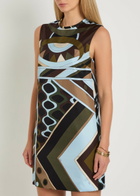 Pucci Printed Silk Mini Dress Multicoloured