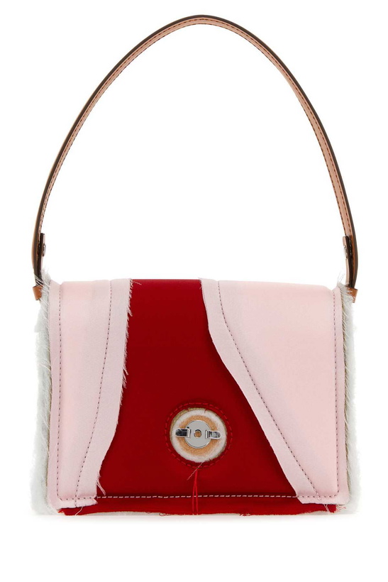 Photo: Dentro Multicolor Satin And Leather Mirim Handbag