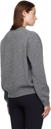 COOR Gray Wool V-Neck Sweater